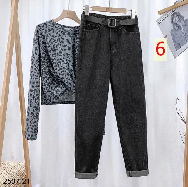 26HA2507.21 - QUẦN JEAN ỐNG BÓ NỮ