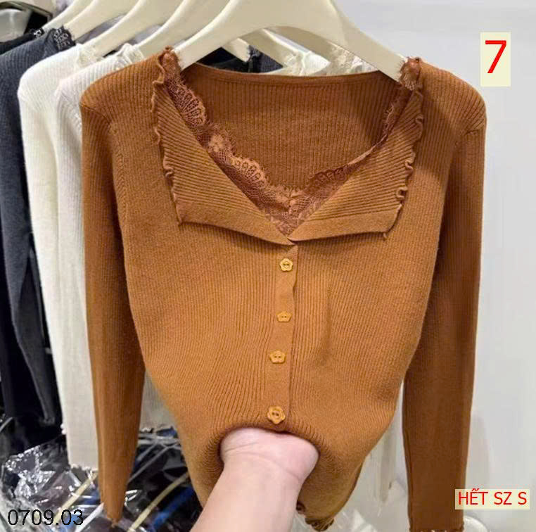 26HA0709.03 - ÁO LEN NỮ VIỀN REN