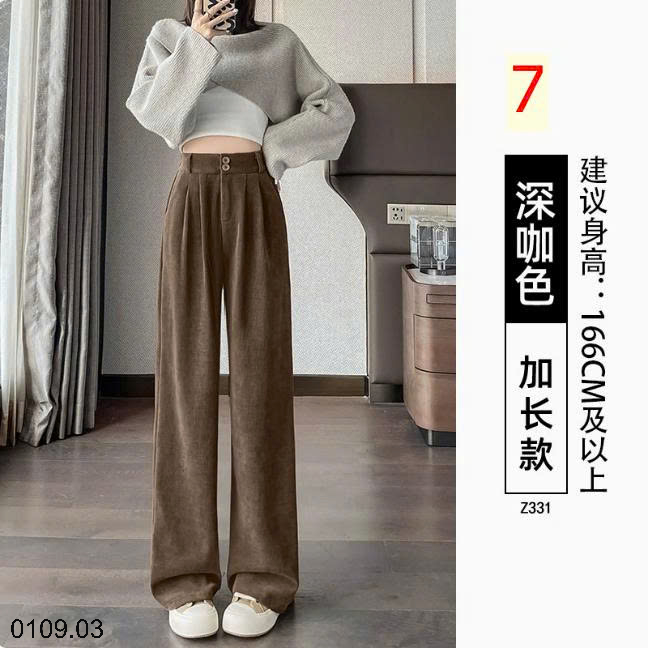 26HA0110.03 - QUẦN NHUNG TĂM ỐNG ĐỨNG
