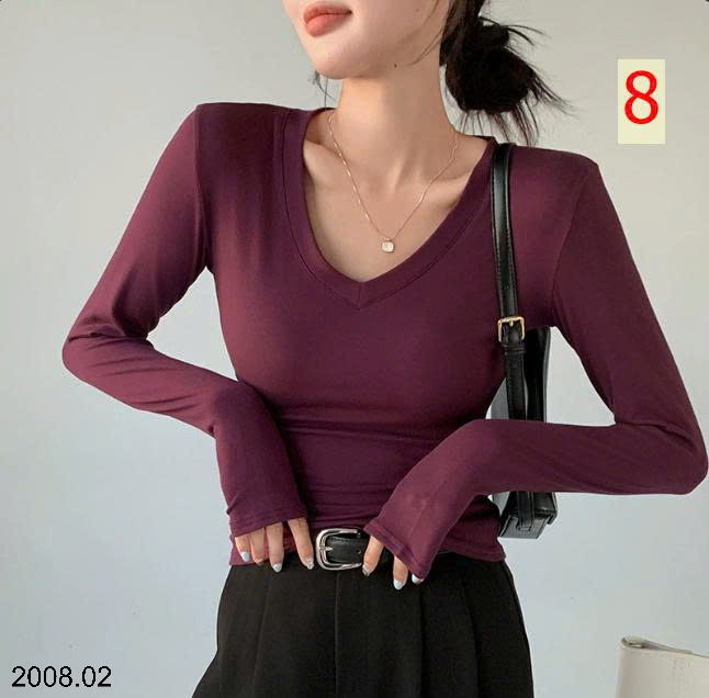 26HA2008.02 - ÁO THUN NỮ CỔ V