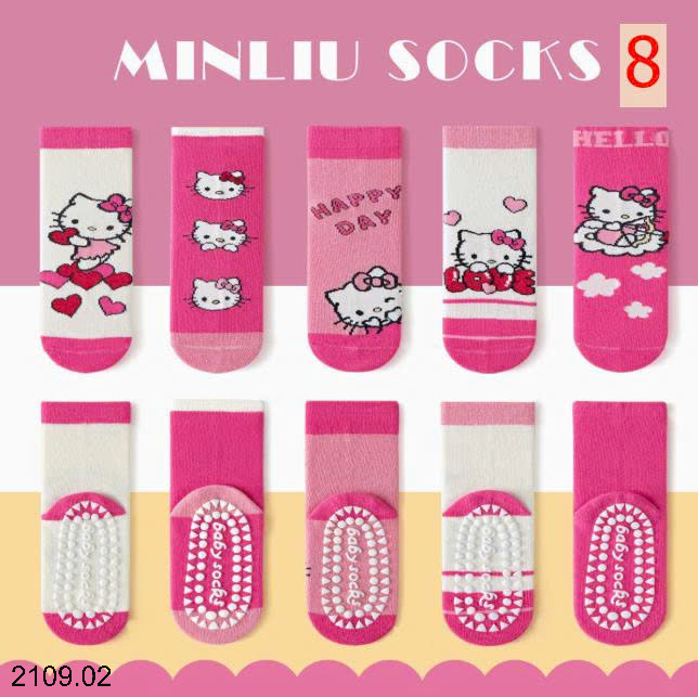 26HA2109.02 - SET 5 ĐÔI TẤT CHỐNG TRƠN TRƯỢT CHO BÉ YÊU
