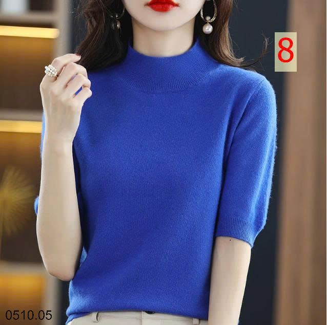 26HA0510.05 - ÁO LEN CỔ LỌ NỮ TAY LỬNG