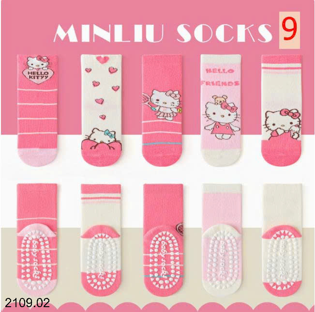 26HA2109.02 - SET 5 ĐÔI TẤT CHỐNG TRƠN TRƯỢT CHO BÉ YÊU