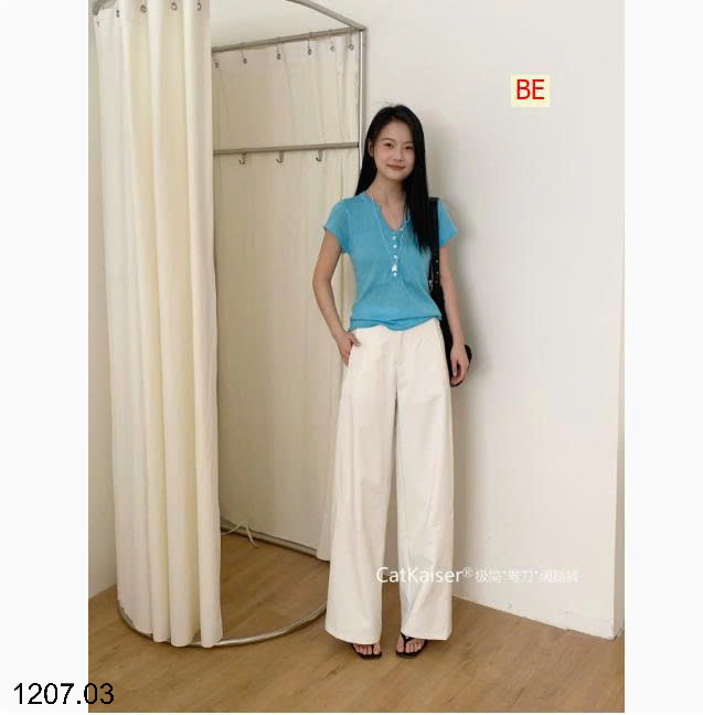 26HA1207.03 - QUẦN DÀI ỐNG RỘNG CẠP CAO CATKAISER