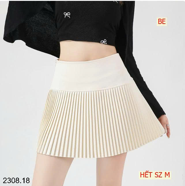 26HA2308.18 - CHÂN VÁY XẾP LY DÁNG NGẮN