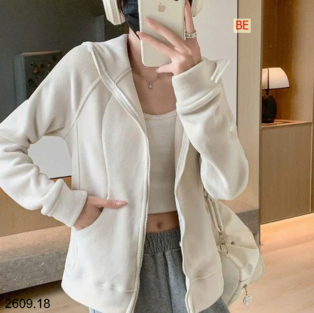 26HA2609.18 - ÁO KHOÁC LÔNG CỪU MŨ TRÙM ĐẦU