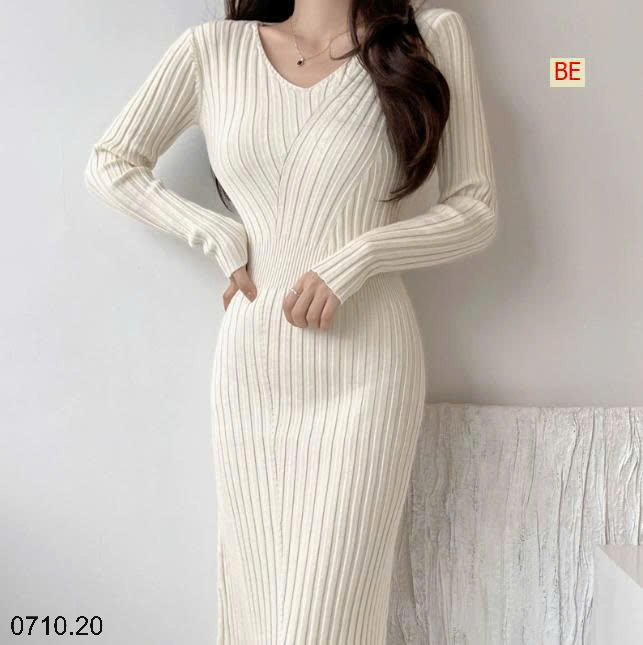 26HA0710.20 - VÁY BODY LEN NỮ SIẾT EO