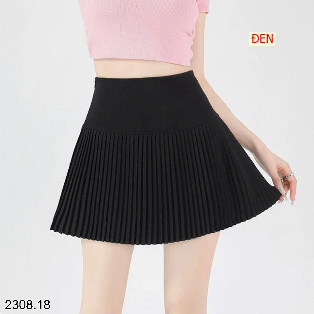 26HA2308.18 - CHÂN VÁY XẾP LY DÁNG NGẮN