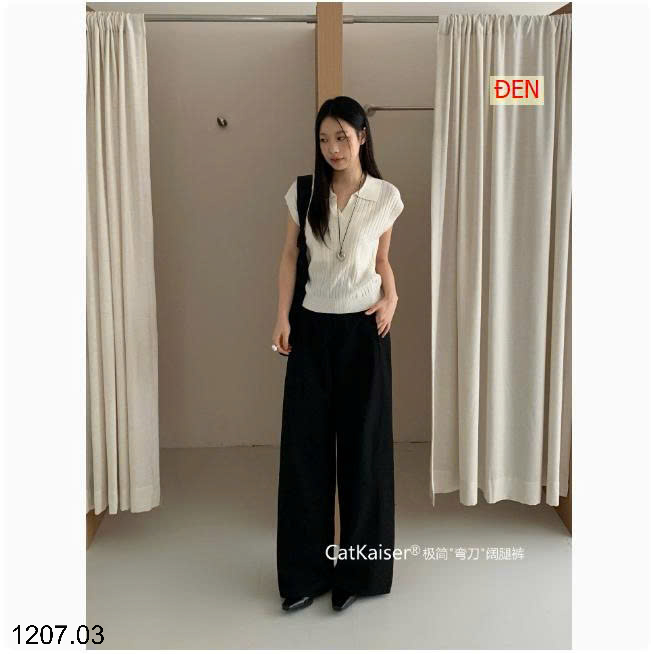 26HA1207.03 - QUẦN DÀI ỐNG RỘNG CẠP CAO CATKAISER