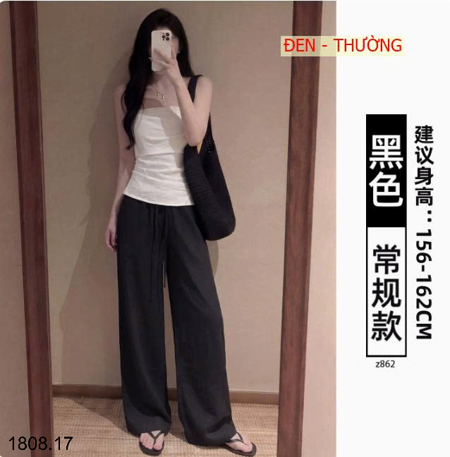 26HA1808.17 - QUẦN LANH ỐNG RỘNG CHO NỮ