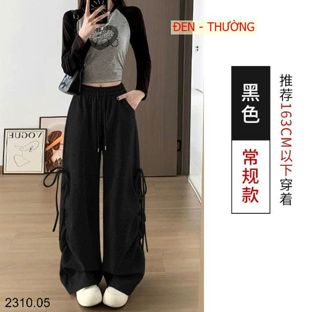 26HA2310.05 - QUẦN ỐNG SUÔNG BUỘC NƠ CHO NỮ