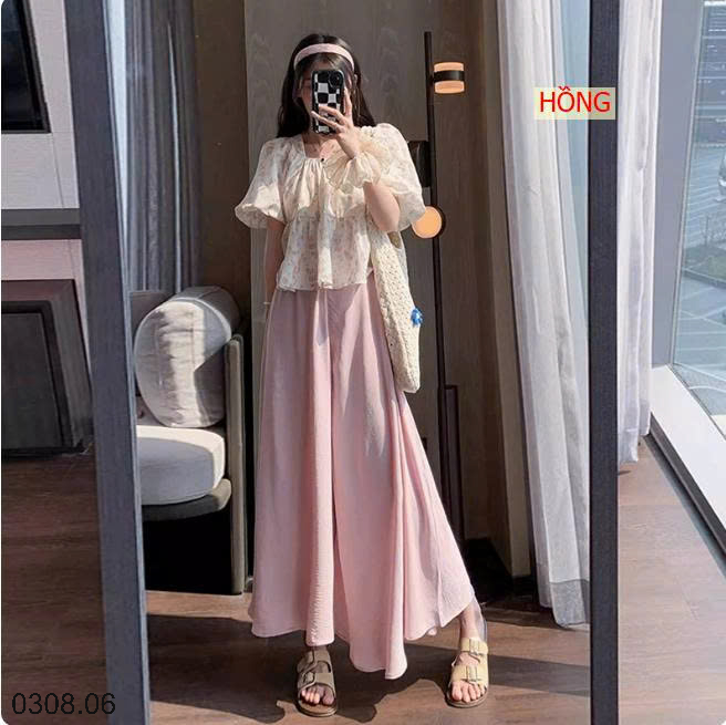 26HA0308.06 - QUẦN CULOTTES ỐNG RỘNG DÁNG VÁY