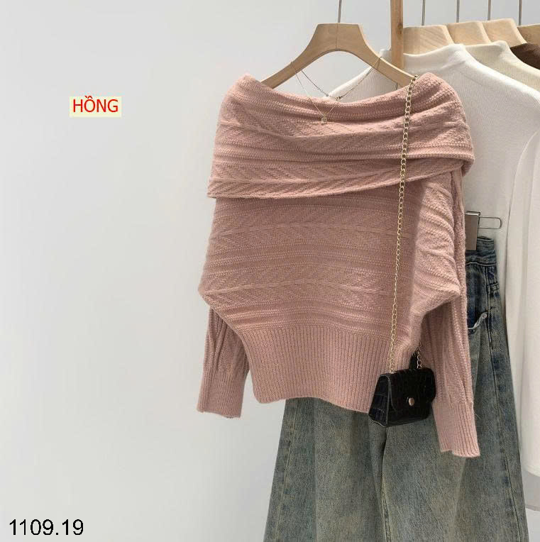 26HA1109.19 - ÁO LEN TRỄ VAI THỜI TRANG NỮ
