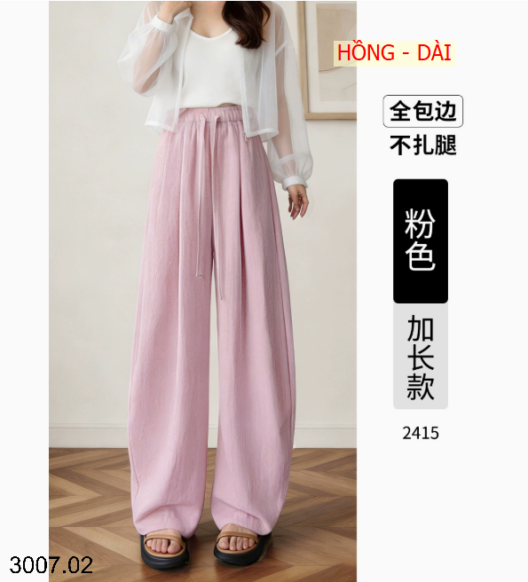 26HA3007.02 - QUẦN ỐNG RỘNG NỮ CHẤT LIỆU TENCEL LINEN