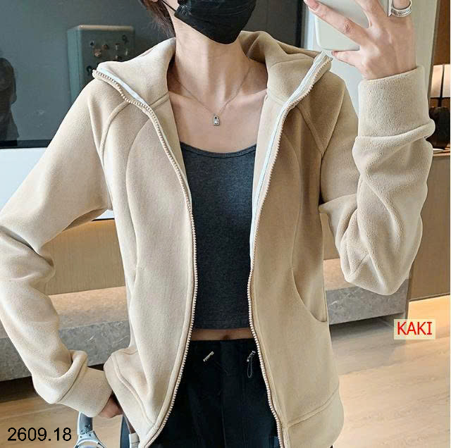 26HA2609.18 - ÁO KHOÁC LÔNG CỪU MŨ TRÙM ĐẦU