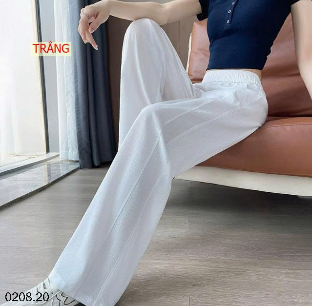 26HA0208.20 - QUẦN ỐNG RỘNG CẠP CHUN NỮ