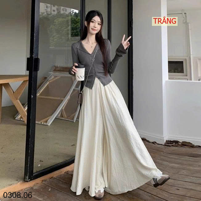 26HA0308.06 - QUẦN CULOTTES ỐNG RỘNG DÁNG VÁY