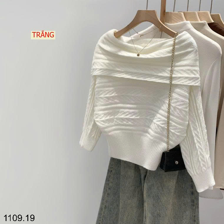 26HA1109.19 - ÁO LEN TRỄ VAI THỜI TRANG NỮ