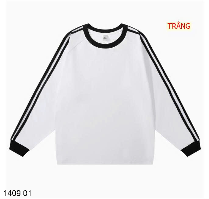 26HA1409.01 - ÁO THUN COTTON DÀI TAY 3 SỌC UNISEX
