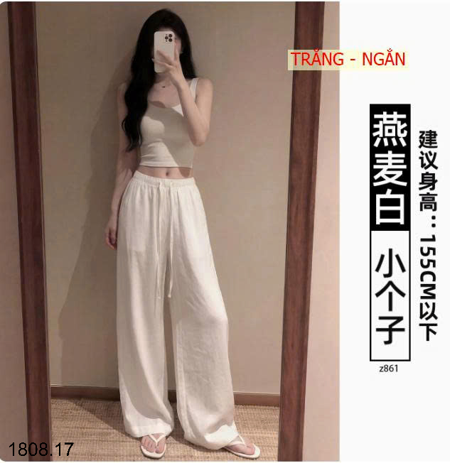 26HA1808.17 - QUẦN LANH ỐNG RỘNG CHO NỮ