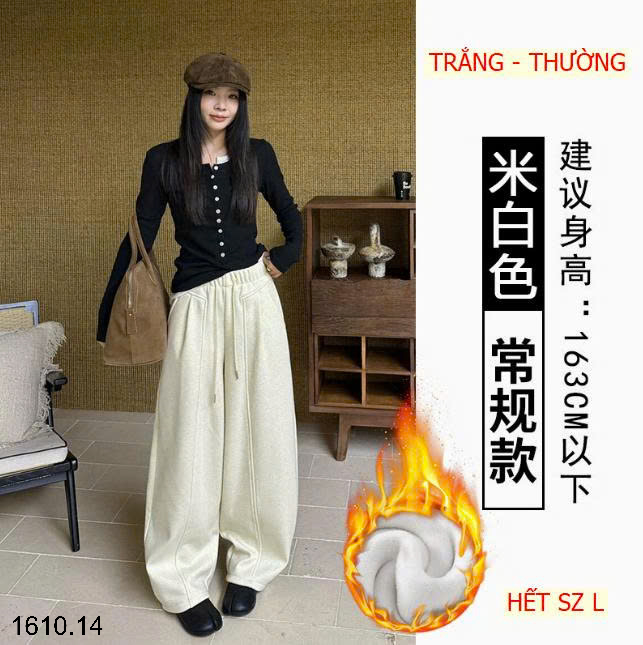 26HA1610.14 - QUẦN NỮ DÁNG QUẢ LÊ LÓT LÔNG