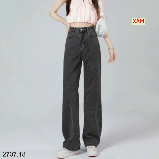 26HA2707.18 - QUẦN JEANS SUÔNG HACK DÁNG