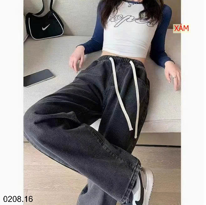 26HA0208.16 - QUẦN JEAN CẠP CHUN DÂY RÚT
