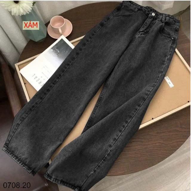 26HA0708.20 - QUẦN JEAN ỐNG RỘNG CẠP CAO