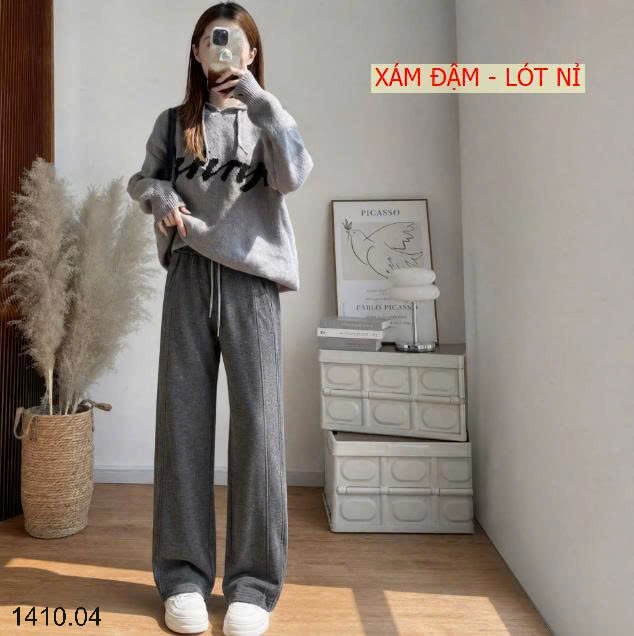 26HA1410.04 - QUẦN NỈ NỮ ỐNG RỘNG