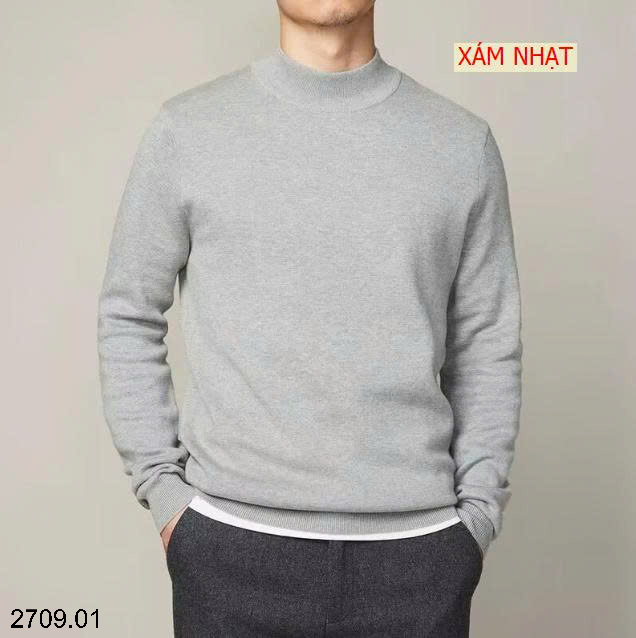 26HA2709.01 - ÁO LEN GIỮ NHIỆT CỔ LỌ NAM