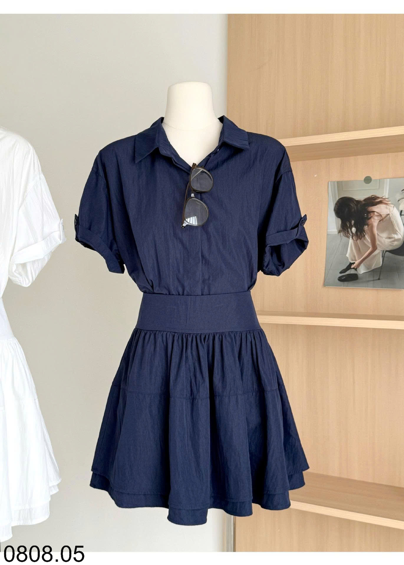 26HA0808.05 - SET CHÂN VÁY ÁO SƠ MI NỮ