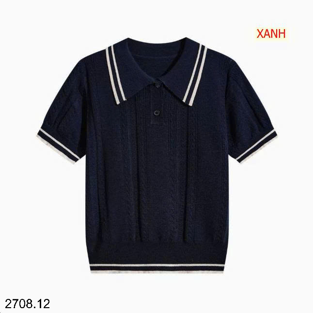26HA2708.12 - ÁO LEN DỆT KIM POLO NỮ