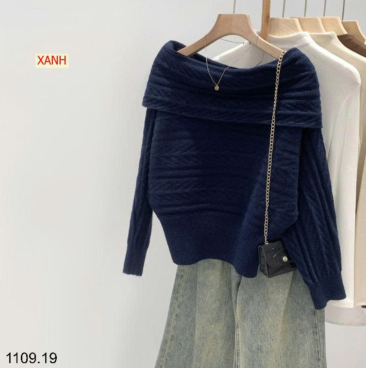26HA1109.19 - ÁO LEN TRỄ VAI THỜI TRANG NỮ