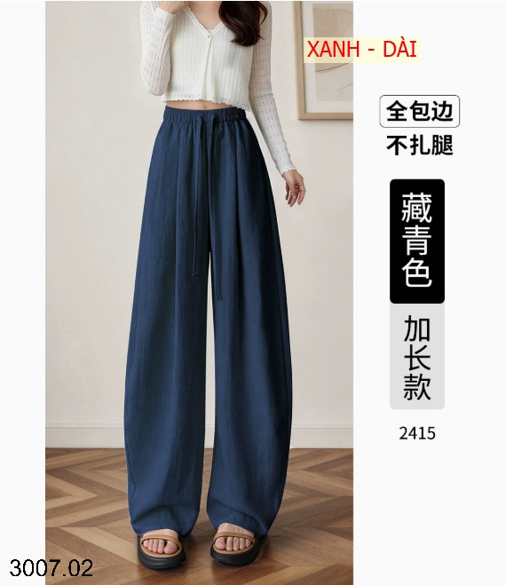 26HA3007.02 - QUẦN ỐNG RỘNG NỮ CHẤT LIỆU TENCEL LINEN