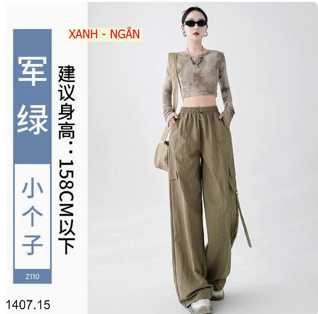 26HA1407.15 - QUẦN GIÓ THỂ THAO TÚI HỘP CHO NỮ