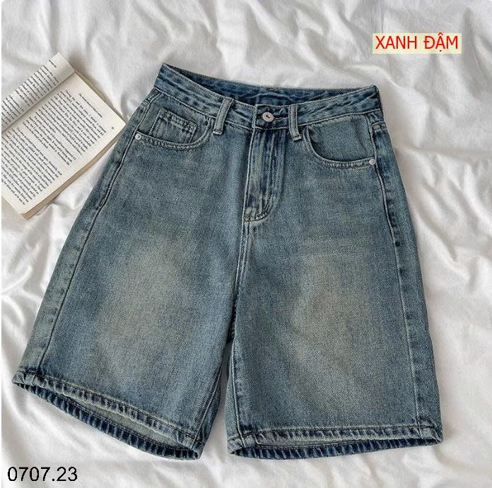 26HA0707.23 - SHORT JEAN BÒ 2 MÀU NỮ