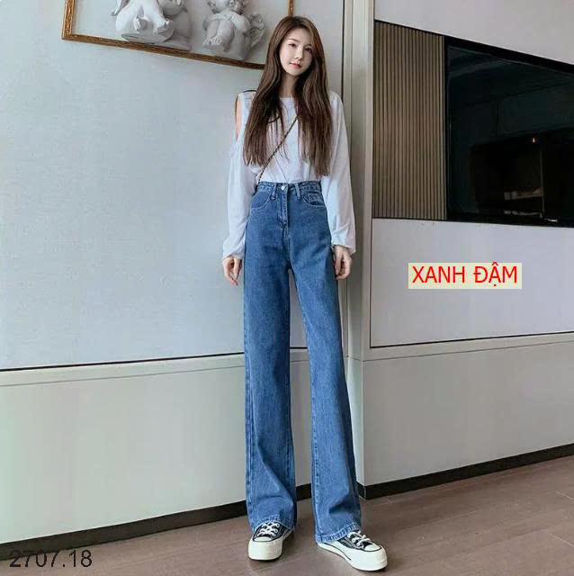 26HA2707.18 - QUẦN JEANS SUÔNG HACK DÁNG