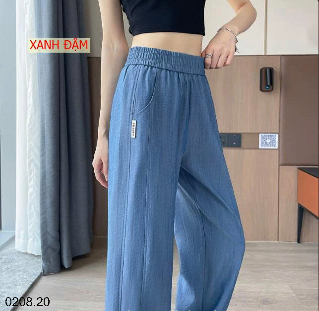 26HA0208.20 - QUẦN ỐNG RỘNG CẠP CHUN NỮ