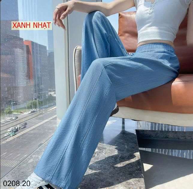 26HA0208.20 - QUẦN ỐNG RỘNG CẠP CHUN NỮ