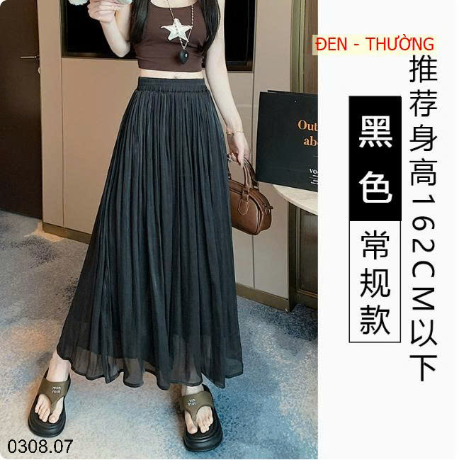 26HA0308.07 - QUẦN ỐNG RỘNG BẰNG VẢI CHIFFON