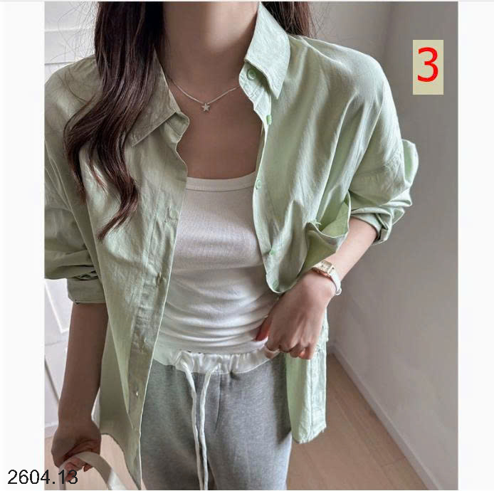 26HA2604.13 - ÁO SƠ MI TRƠN CHO NỮ
