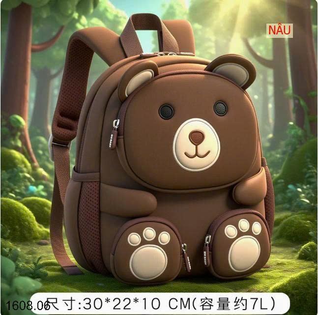 26HA1608.06 - BA LÔ HÌNH GẤU CHO BÉ YÊU