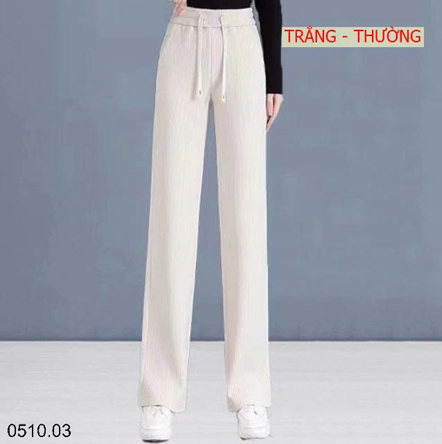 26HA0510.03 - QUẦN NHUNG TĂM ỐNG RỘNG CHO NỮ