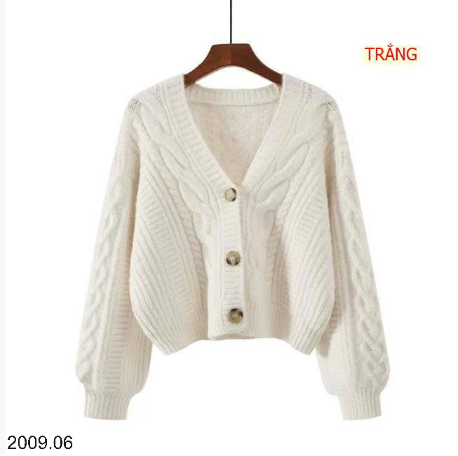 26HA2009.06 - ÁO KHOÁC CARDIGAN CỔ CHỮ V DÁNG RỘNG