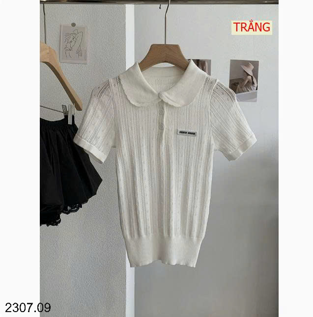 26HA2307.09 - ÁO DỆT KIM NGẮN TAY THOÁNG KHÍ NHÀ KEKEZOON