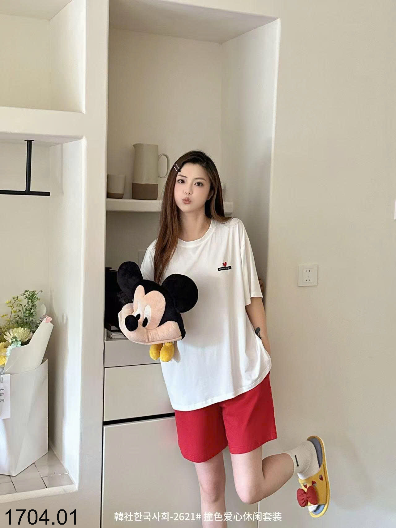 26HA1704.01 - BỘ MẶC NHÀ NỮ XUẤT HÀN COTTON