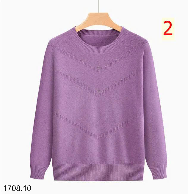 26HA1708.10 - ÁO LEN CỔ TRÒN TRUNG NIÊN CHO MẸ