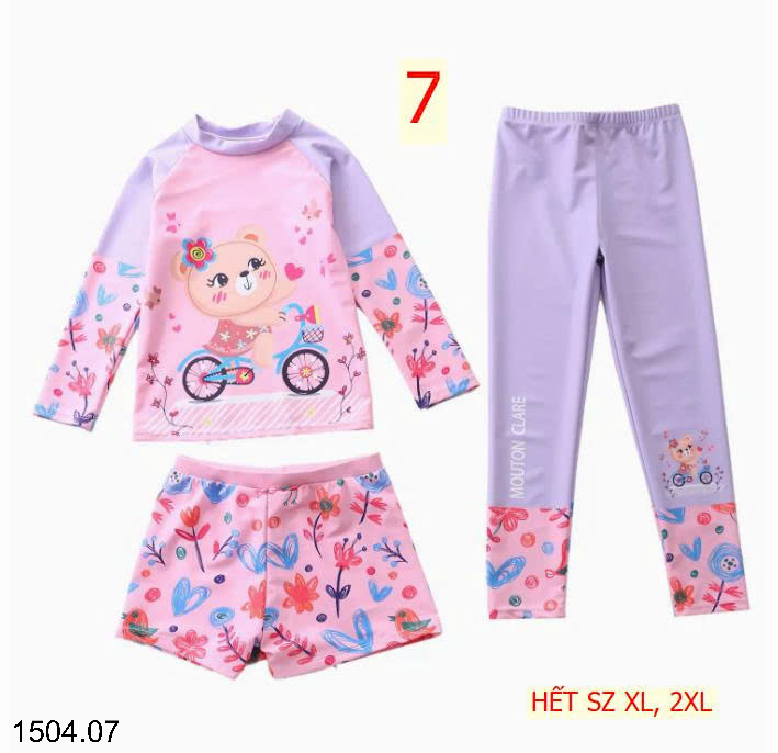 26HA1504.07 - SET BƠI DÀI TAY 3 CHI TIẾT BÉ GÁI