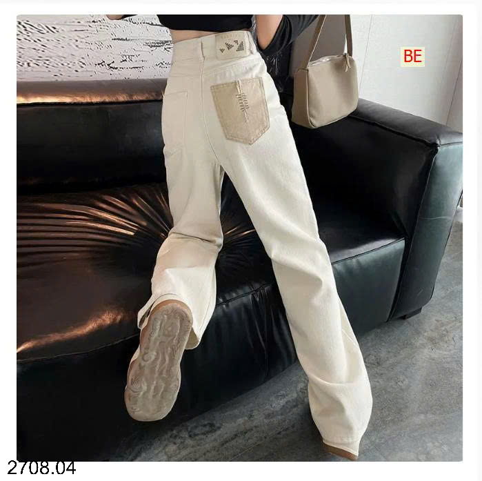 26HA2708.04 - QUẦN JEAN XUÔNG MIX TÚI SAU