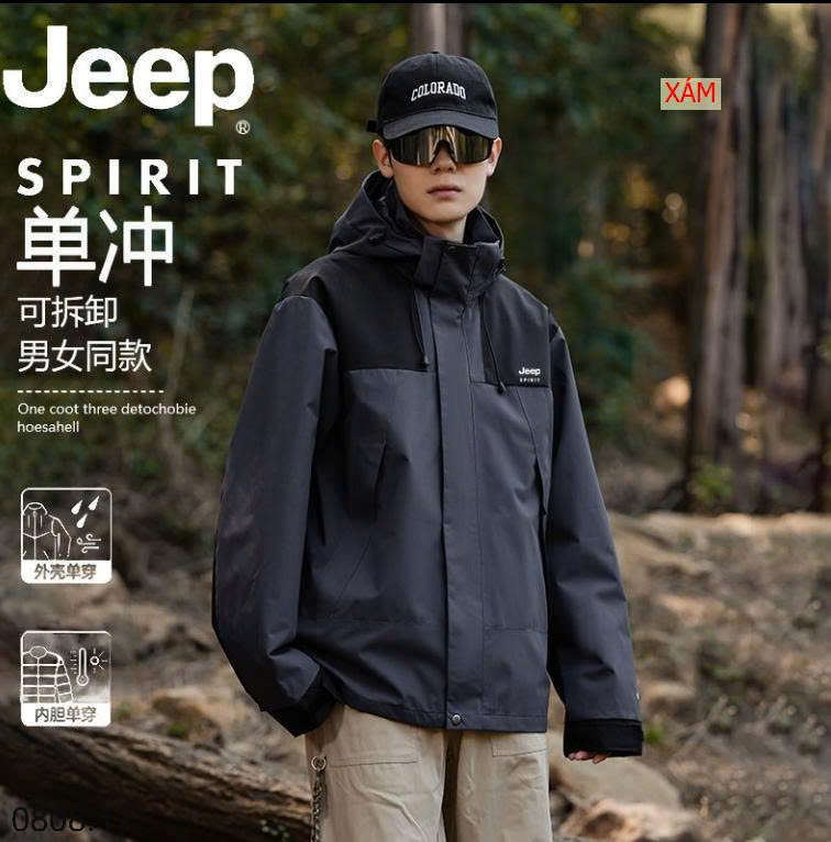 26HA0808.17 - ÁO KHOÁC JEEP CHỐNG MƯA GIÓ NAM NỮ